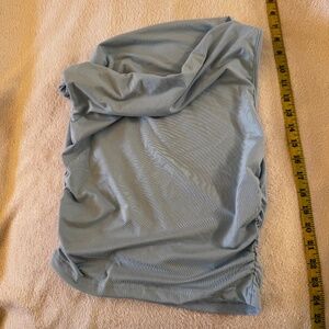 2 SHEIN One Shoulder Twist Knot Bodycon Tops